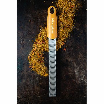 Microplane Küchenreibe Premium Classic Mustard Yellow, Edelstahl, Kunststoff, photogeätzte Klinge