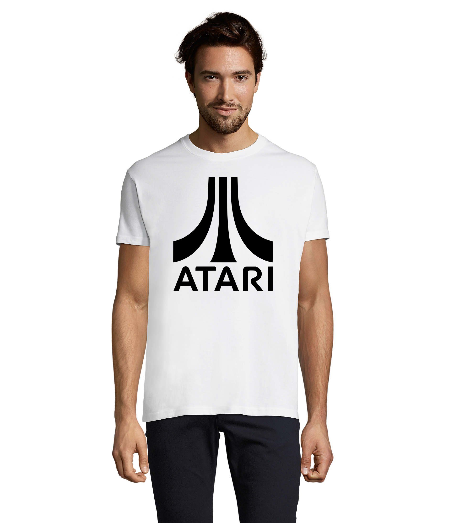 Blondie & Brownie T-Shirt Herren Atari Gaming Gamer Spiele Konsole Nintendo Weiß