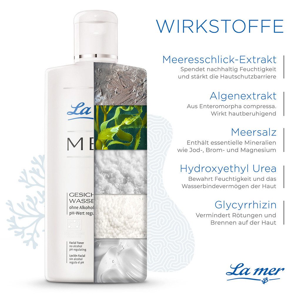 La mer Gesichtspflege Med Gesichtswasser – mildes Gesichtstonic ohne Alkohol, Klärt mild und unterstützt das natürliche Hautgleichgewicht