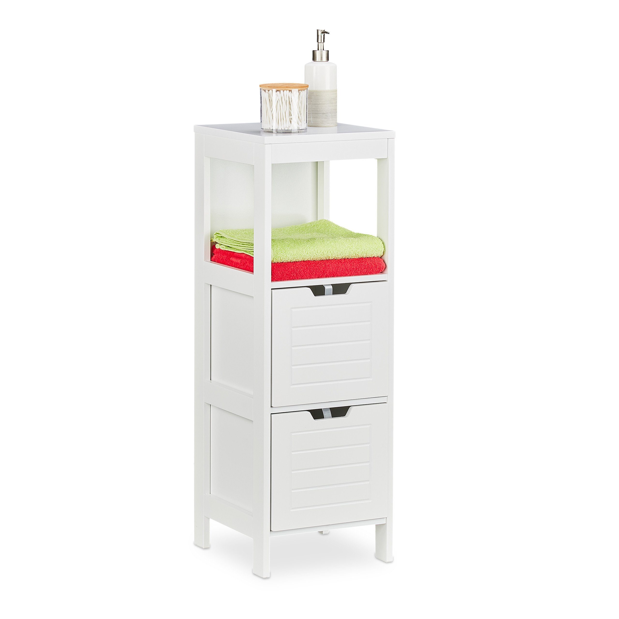 relaxdays Badregal Badezimmerschrank weiß günstig online kaufen