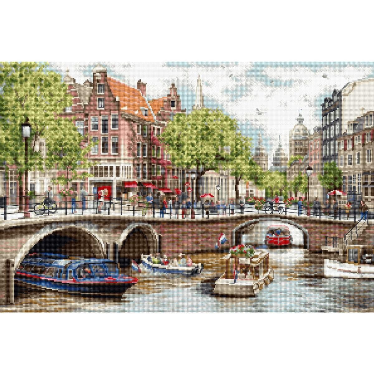 Luca-S Kreativset Luca-S Kreuzstich Set "Gold Collection Amsterdam", Zählmuster, (embroidery kit by Marussia)