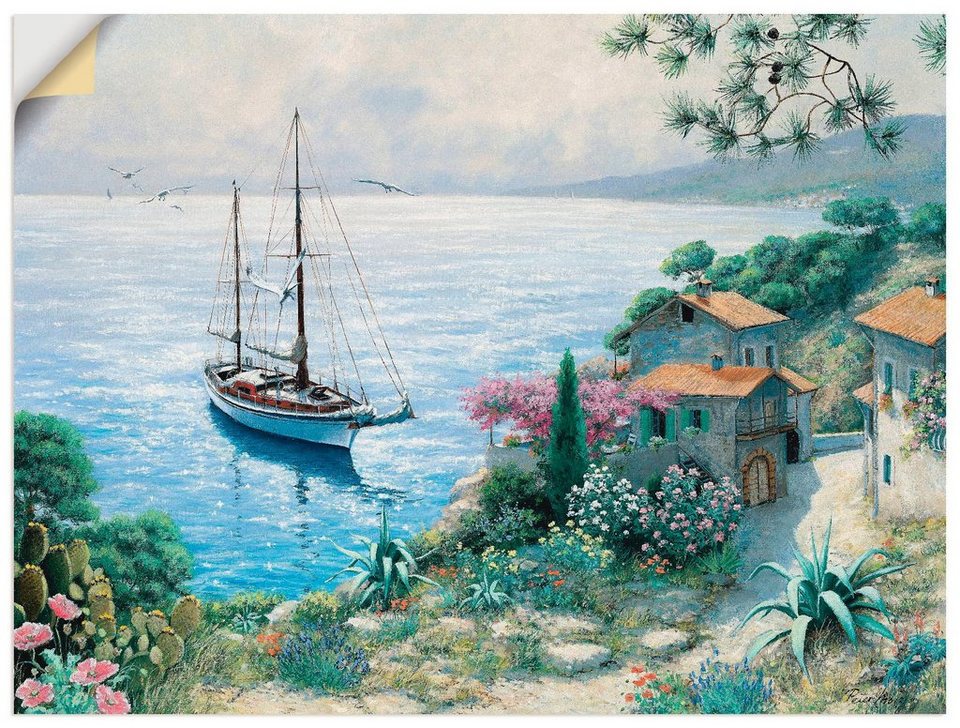 Artland Wandbild Die Bucht, Boote & Schiffe (1 St), als Leinwandbild,  Wandaufkleber oder Poster in versch. Größen