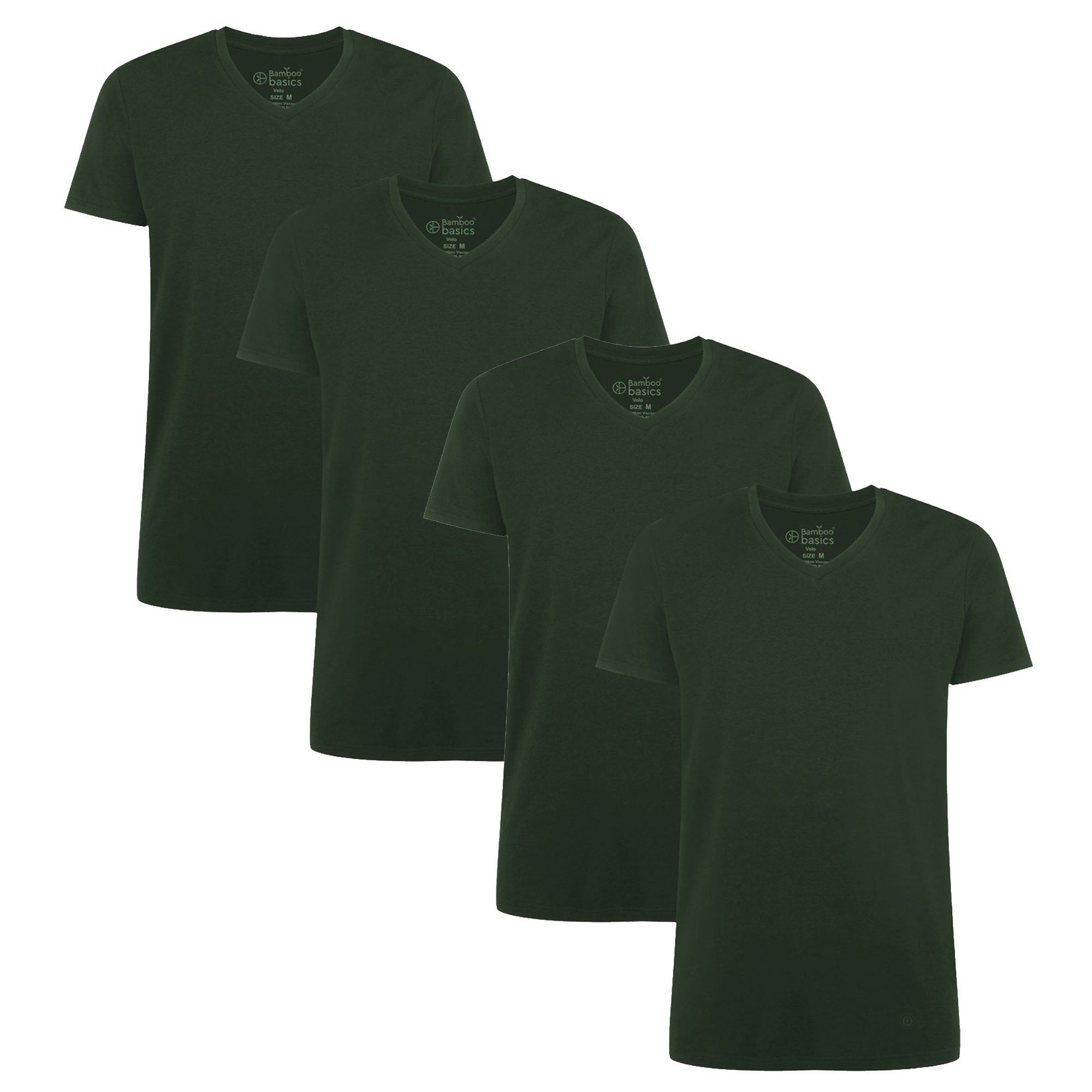 T-Shirt Herren T-Shirt 4er Pack Viskose VELO