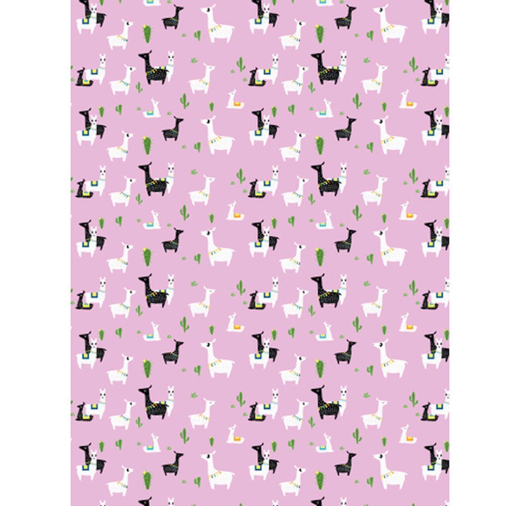 H-Erzmade Zeichenpapier Décopatch-Papier 768 Lamas rosa, 30 x 40 cm
