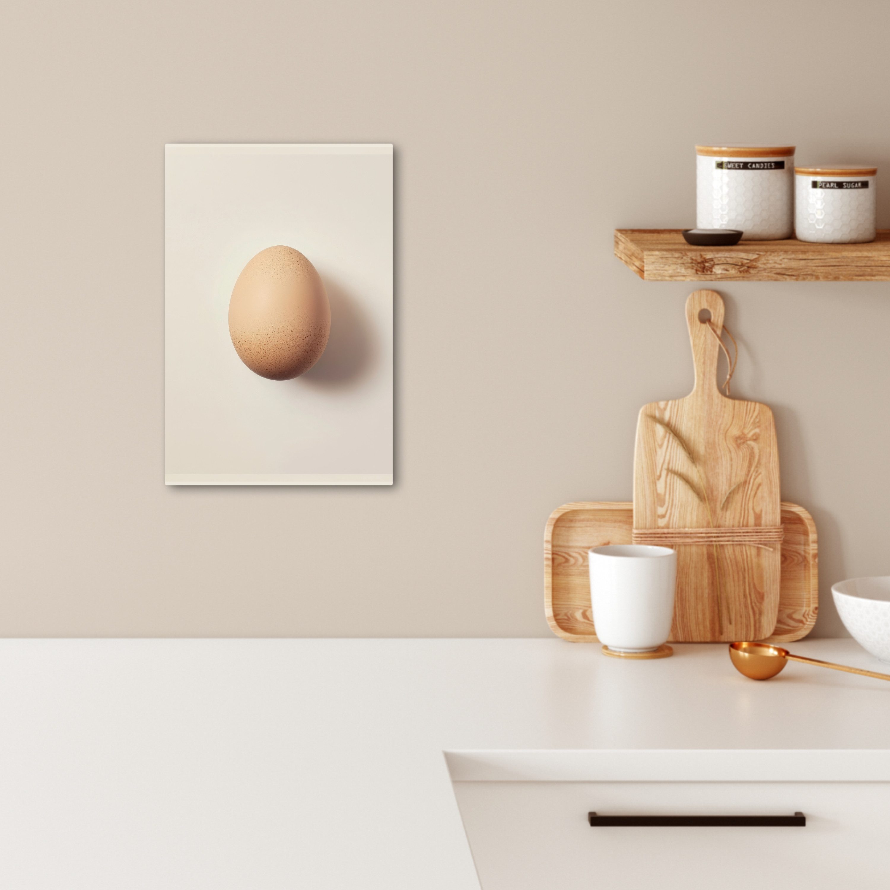OneMillionCanvasses® Leinwandbild Ei - Beige - günstig online kaufen