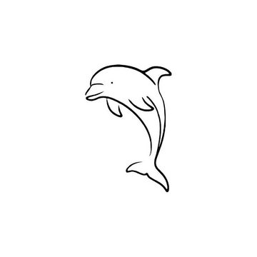 FOREVER NEVER Schmuck-Tattoo Delfin