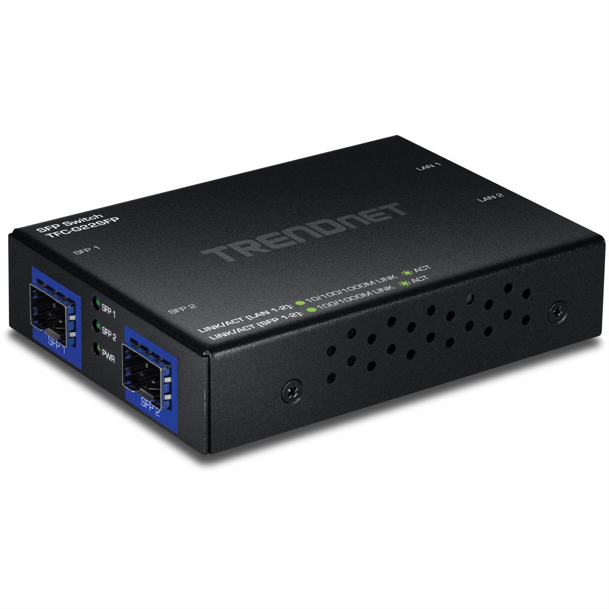 Trendnet TFC-G22SFP 4-Port Switch Gigabit mit SFP Ports Netzwerk-Switch
