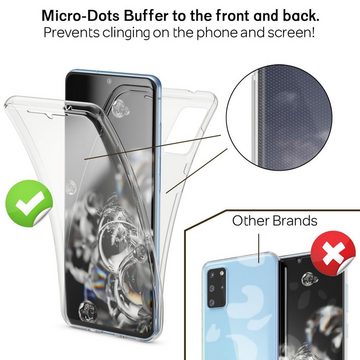 Nalia Smartphone-Hülle Samsung Galaxy S20 Plus, Transparente 360 Grad Silikon Hülle / Rundumschutz / Full Cover Etui
