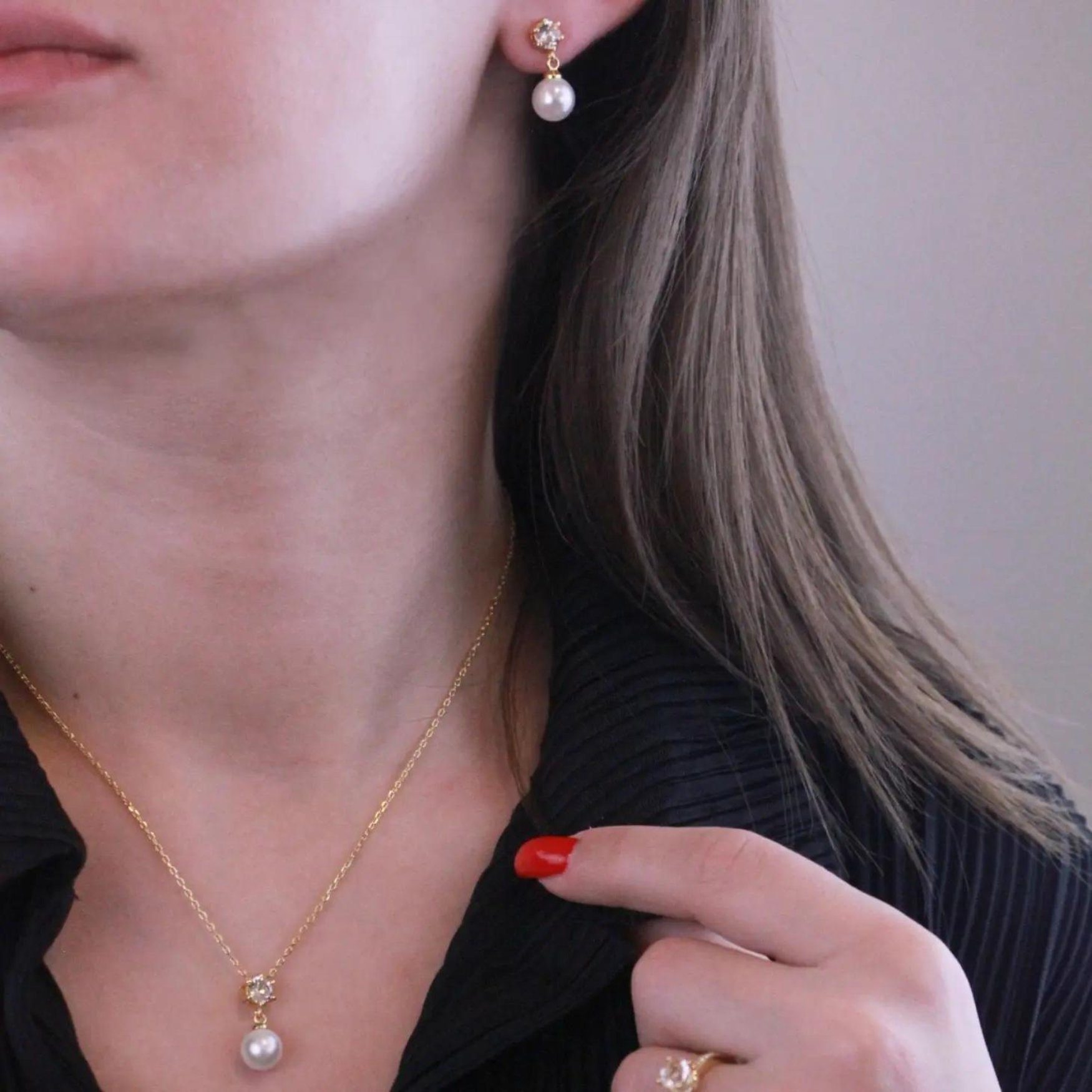 Ella Eisvogel Schmuckset 3-tlg. Pauline: Goldkette & Gold-Ohrringe (österre günstig online kaufen