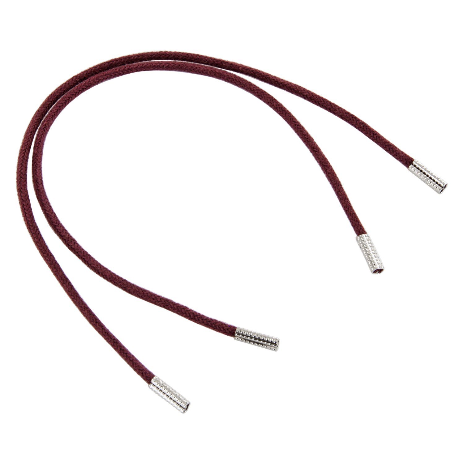 Rema Schnürsenkel Rema Schnürsenkel Bordeaux - rund - ca. 2,5 mm dünn für Sie nach Wunschlänge geschnitten und mit Metallenden versehen