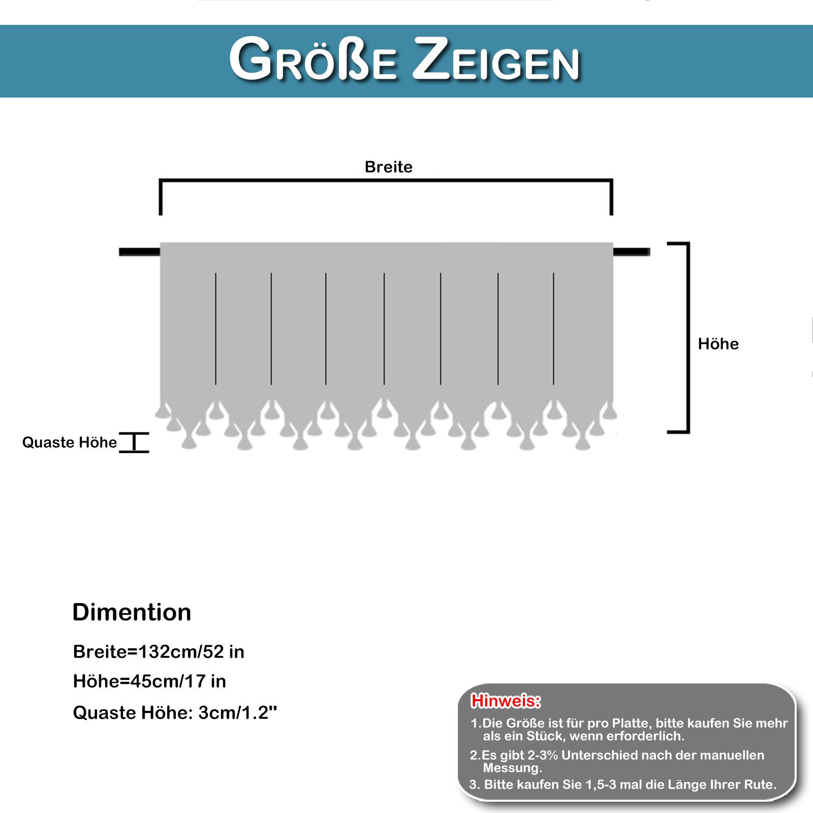 BTTO V&G Scheibengardine Kurze Scheibengardine mit Quasten,Vorhang (2 St), günstig online kaufen