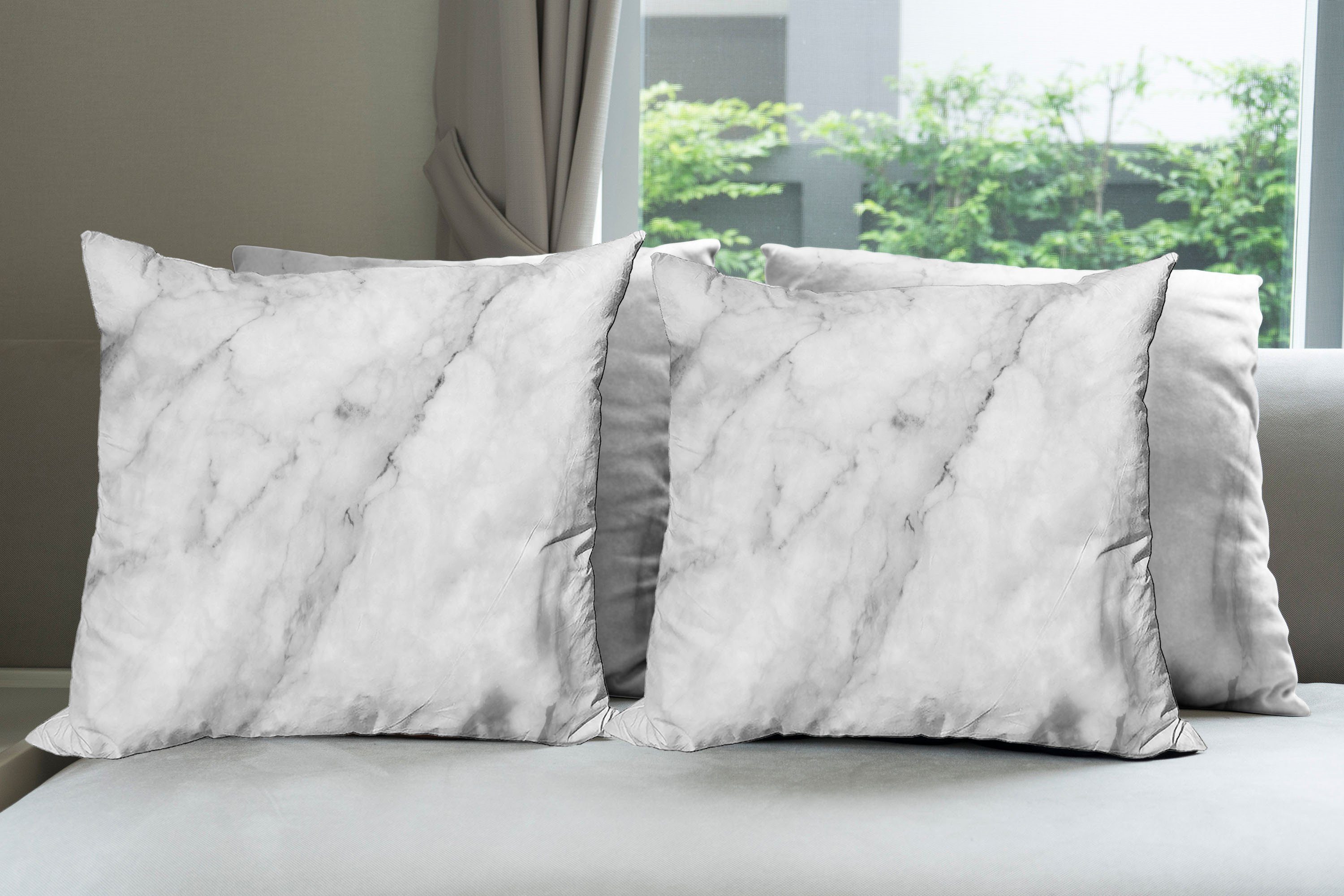 Doppelseitiger Accent Digitaldruck, Motiv Stück), Granit Marmor Abakuhaus Modern Kissenbezüge (4 Oberfläche