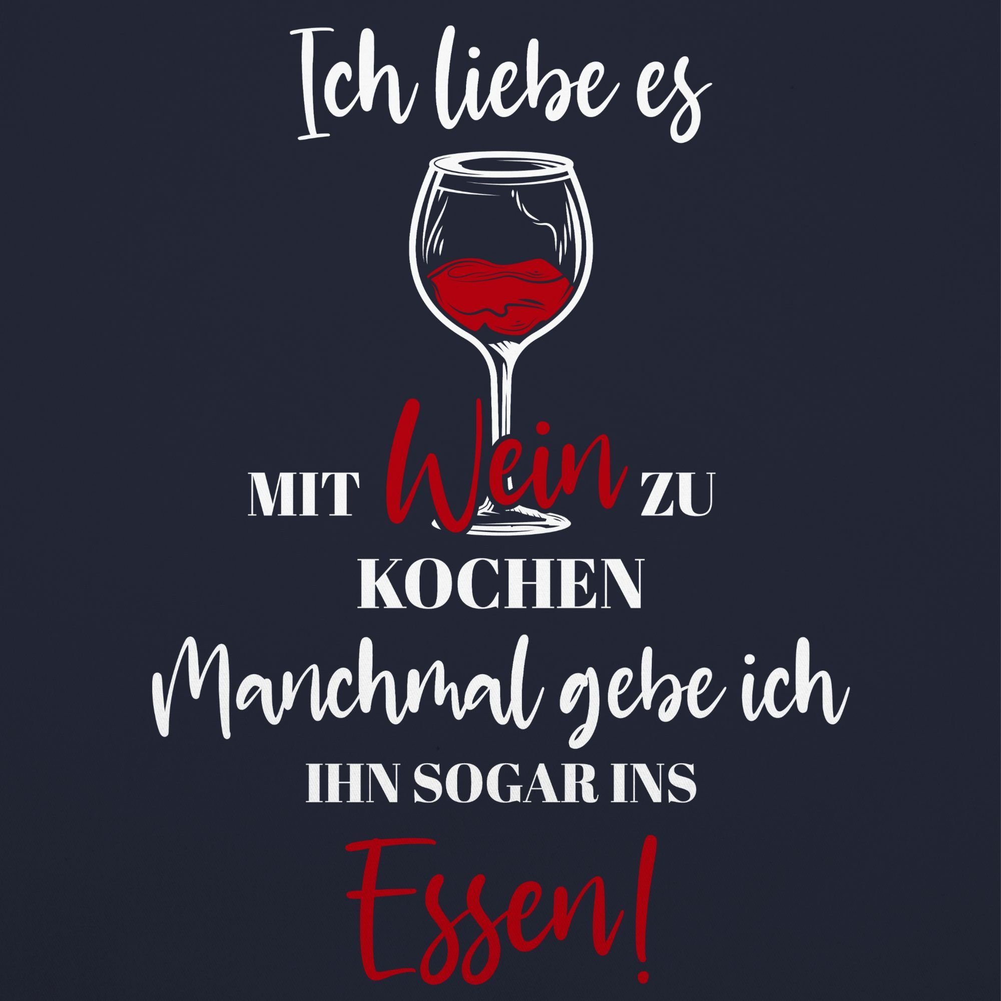 Shirtracer Kochschürze Ich liebe es mit Wein zu kochen, (1-tlg), Kochschürz günstig online kaufen