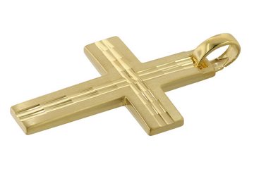 trendor Kette mit Anhänger mit Kreuz für Gold auf Silber