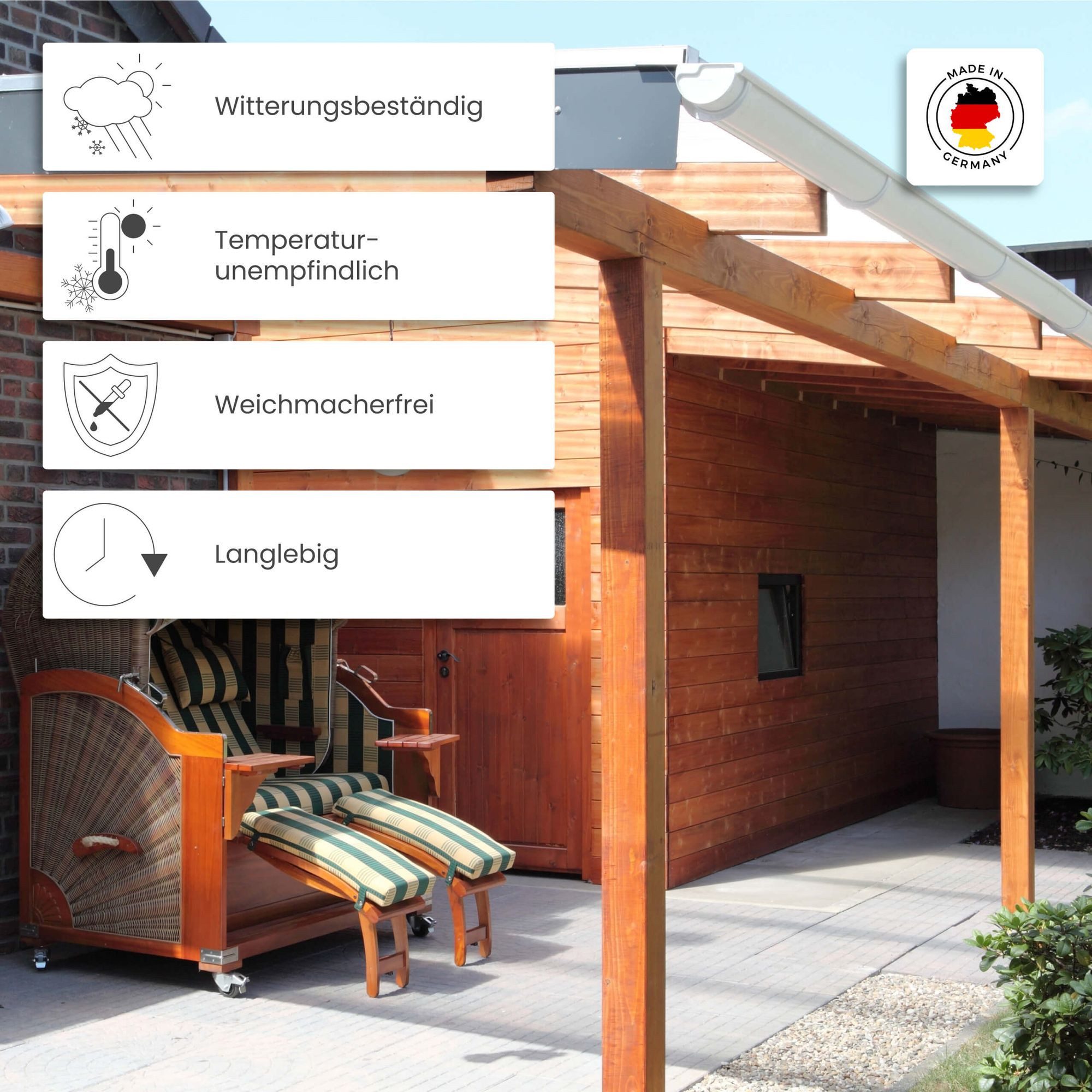 INEFA Dachrinne Ablaufstutzen, halbrund, NW 100 / DN 75, für Halbrundrinne, Einhängestutzen, Fallrohr, Dachentwässerung
