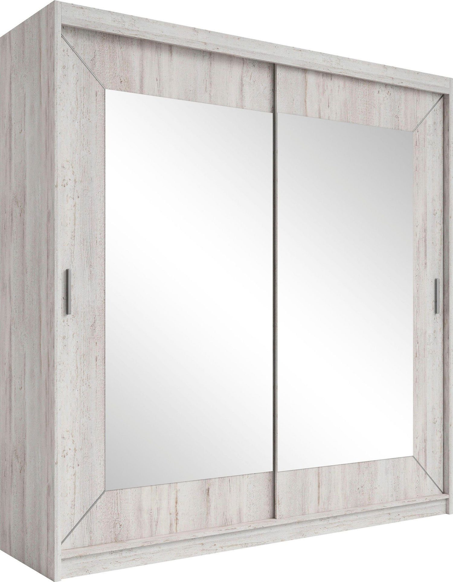 Helvetia Schwebetürenschrank Alfa (1-St) canyon arctic pine 200cm mit Spiegel