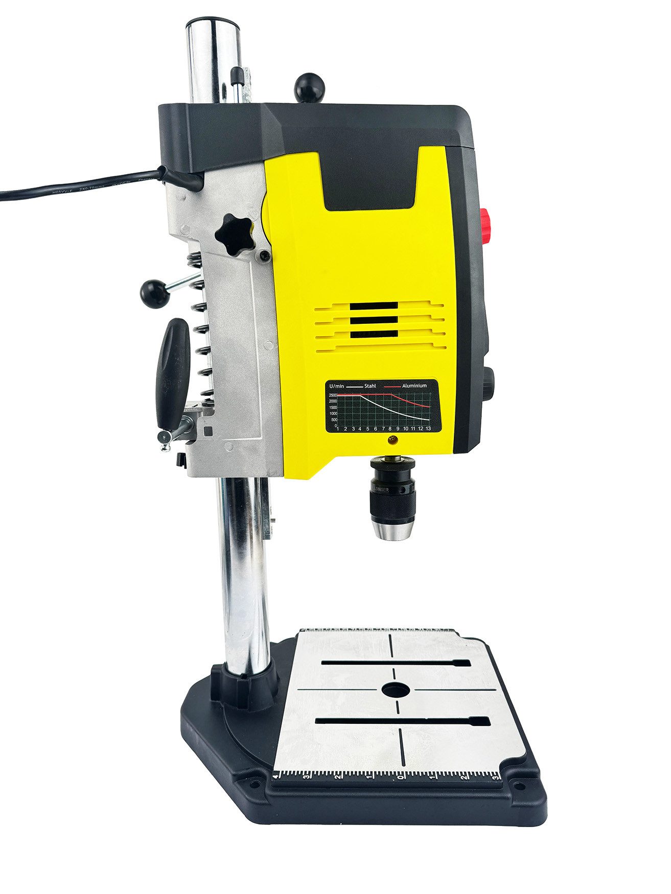 WELDINGER Tischbohrmaschine Tischbohrmaschine TB-2500 electronic 200-2500 U/min 800 W Laserfokus, 230 V V, max. 2500 U/min, (Standard)