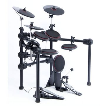 FAME E-Drum,DD-5500 Pro E-Drum Set, Elektronisches Schlagzeug-Set mit 458 Sounds, 41 Drumsets, Aux-Eingang, MIDI, MP3-Wiedergabe und Effekten, E-Schlagzeug, Schwarz, E-Drum Set, Elektronisches Schlagzeug, MIDI-fähiges Schlagzeug