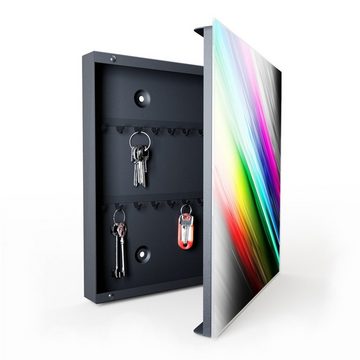Primedeco Schlüsselkasten Magnetpinnwand mit Glasfront Abstrakte Farbschichten (1 St)
