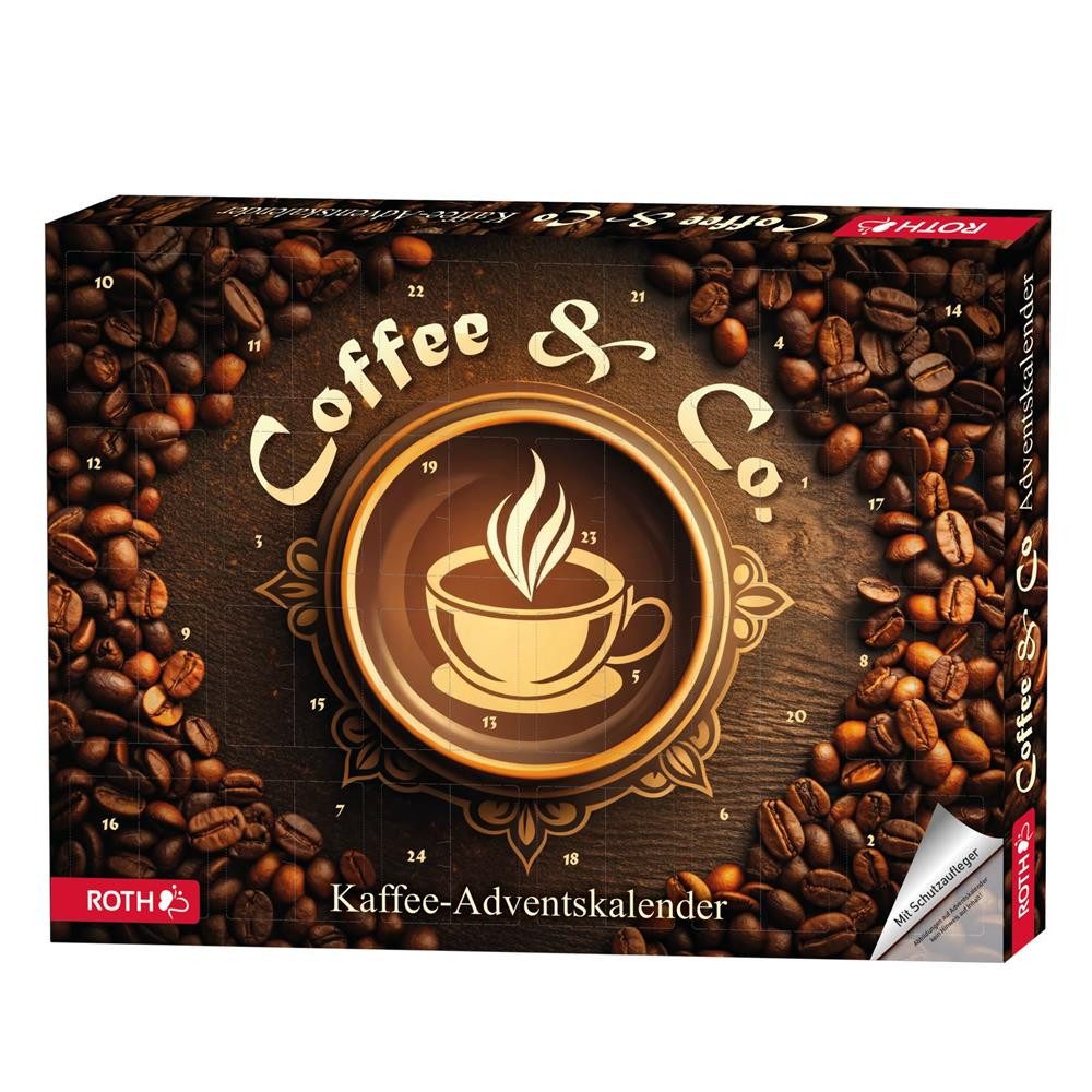Roth Lebensmittel-Adventskalender Kaffee-Adventskalender Coffee & Co. 24 Kaffeegenussartikel Advent, Tag für Tag für genussvolle Momente bis Weihnachten