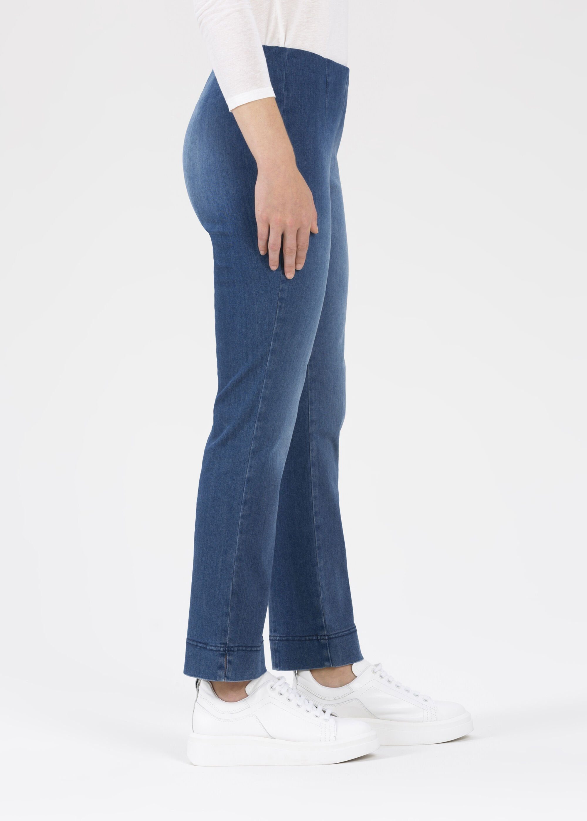 Ina Stehmann cobalt (stone) Straight-Jeans mit frozy Beinschlitzen