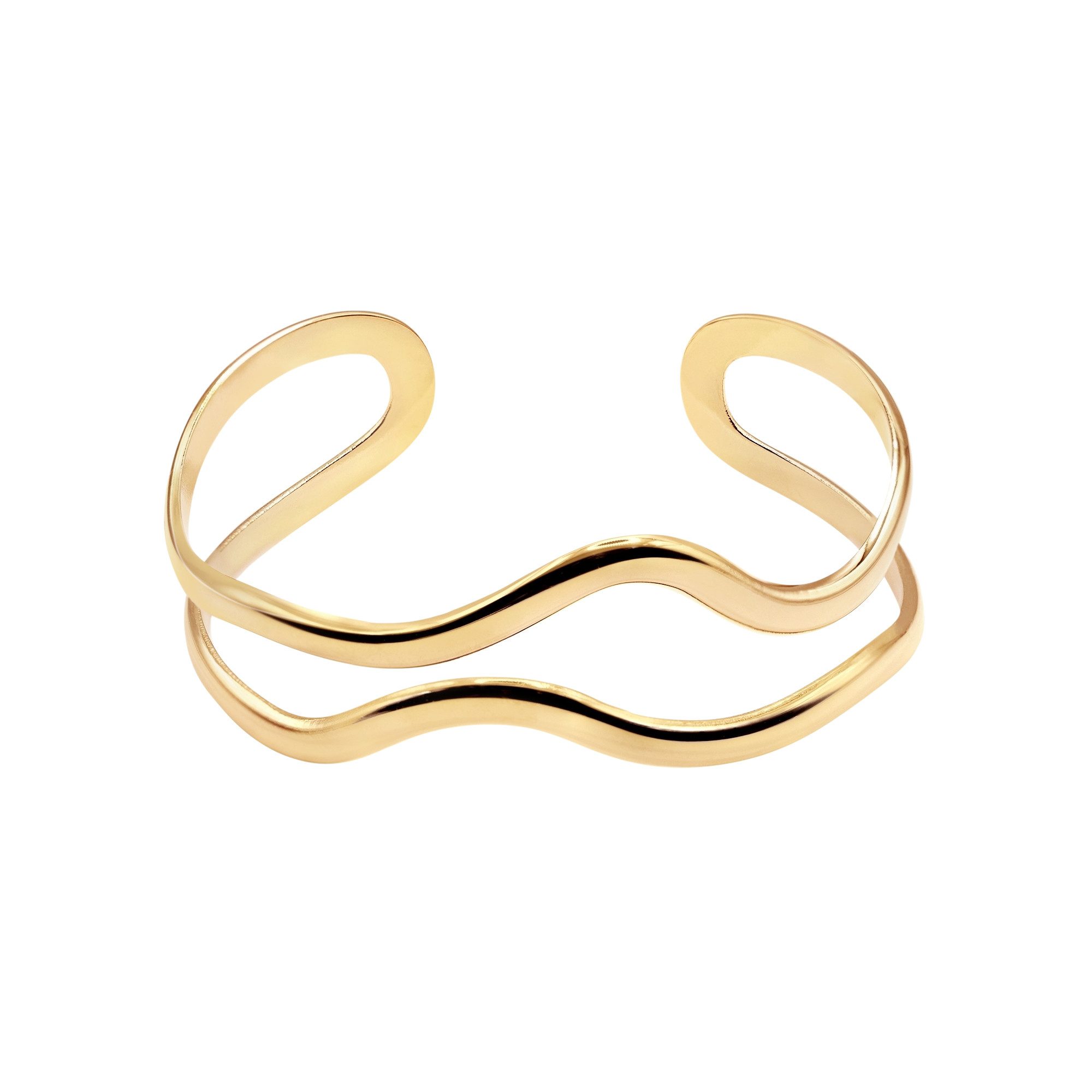 Heideman Armband Moana goldfarben (Armband, inkl. Geschenkverpackung), geschwungener offener Armreif