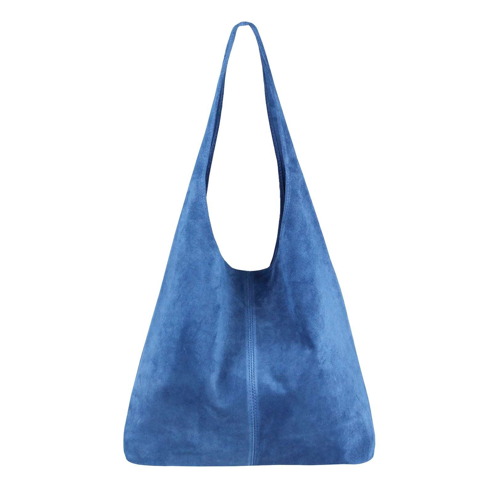 ITALYSHOP24 Schultertasche Made in Italy Damen Leder Wildleder Tasche Umhän günstig online kaufen
