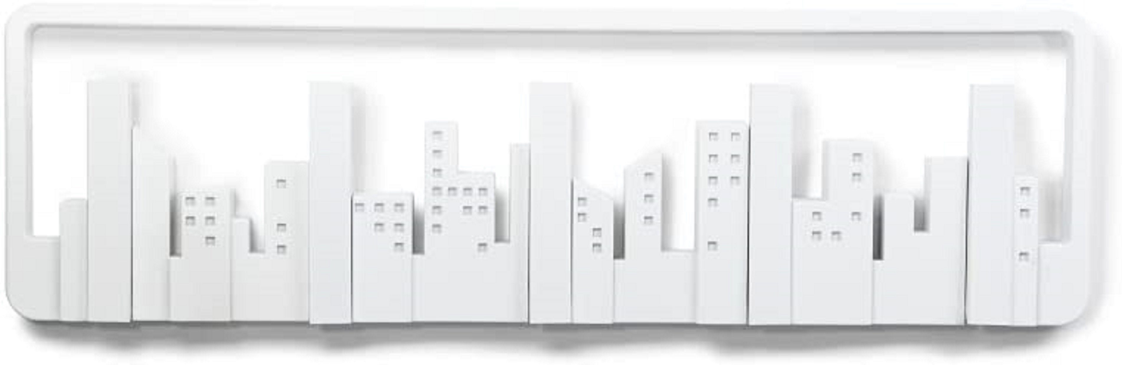 Befestigungsart: 5 beweglichen Wandmontage weiß Garderobenhaken mit Umbra Haken, Garderobenhaken Skyline