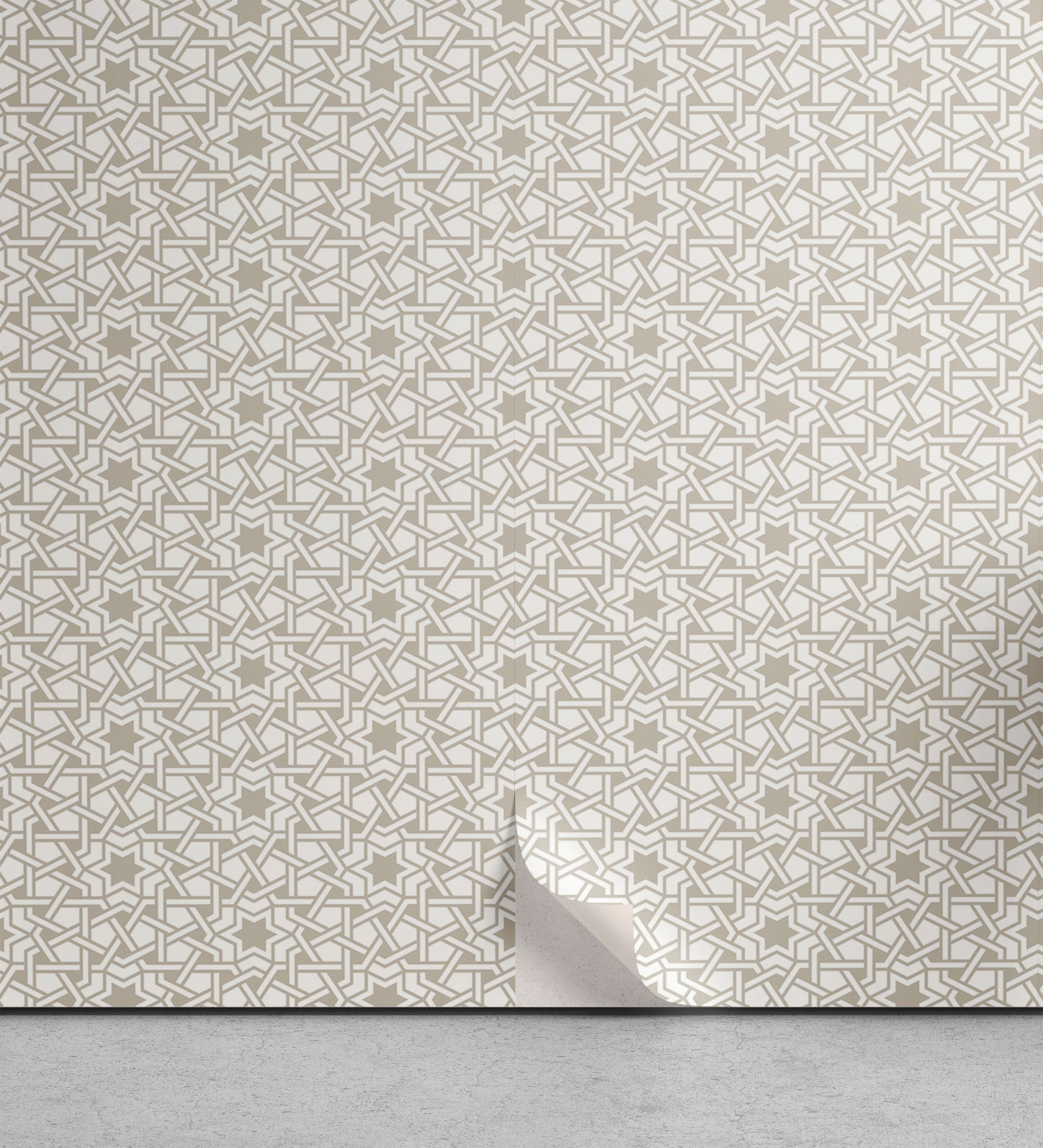 Abakuhaus Vinyltapete selbstklebendes Wohnzimmer Küchenakzent, marokkanisch Klassische Linienmuster