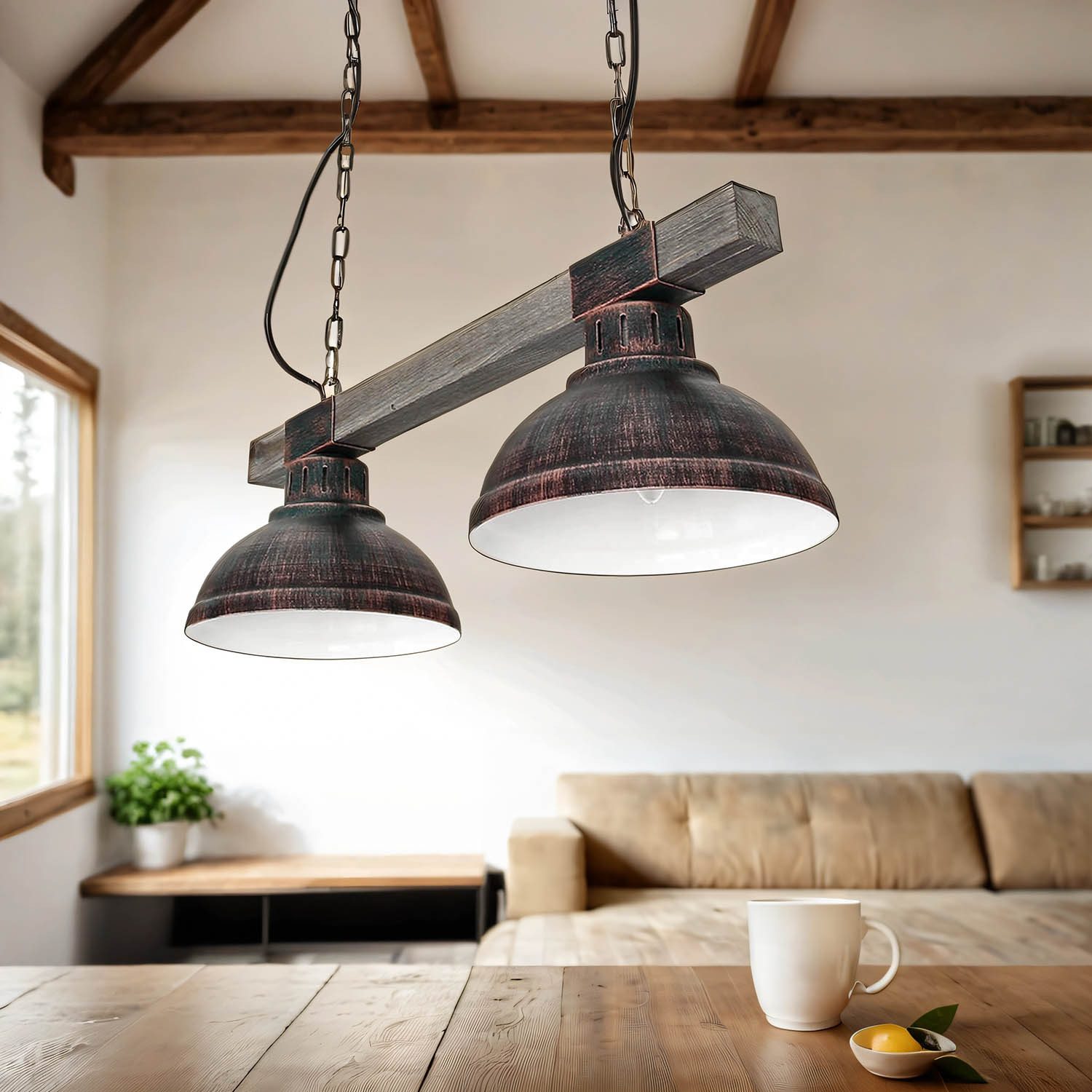 Licht-Erlebnisse Pendelleuchte HAKON, ohne Leuchtmittel, Landhaus günstig online kaufen