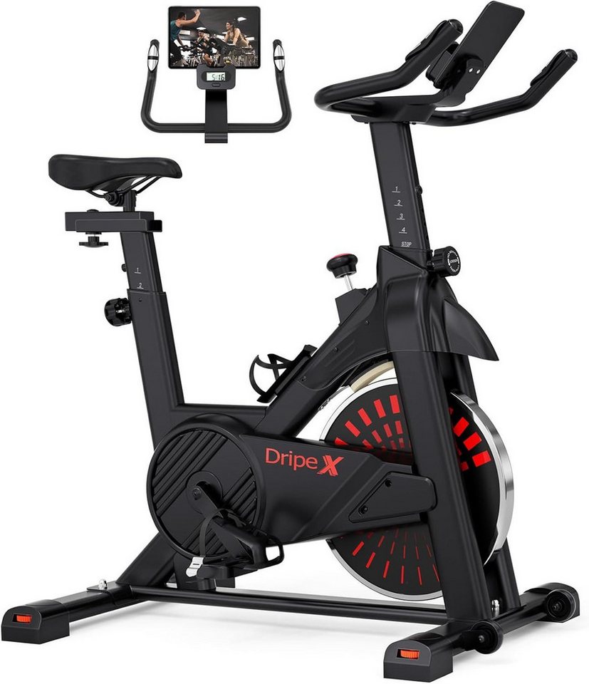 Dripex Heimtrainer Dripex Heimtrainer Fahrrad mit großer tablet-halter