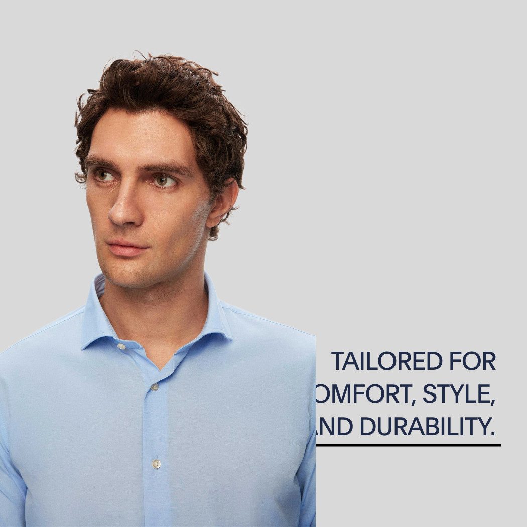 D'S DAMAT Businesshemd Herrenhemd mit italienischem Kragen, langärmelig, ei günstig online kaufen