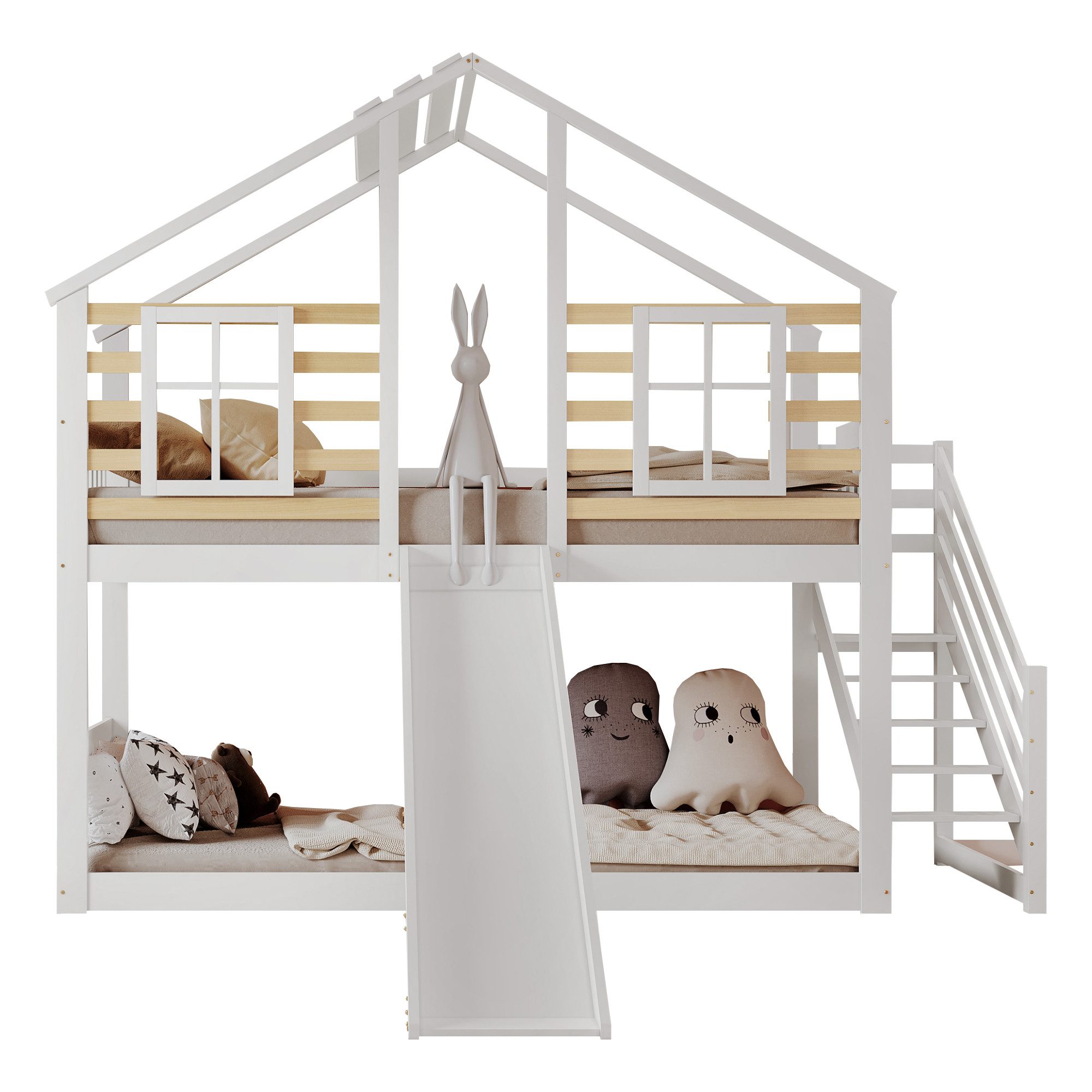 Merax Etagenbett 90x200cm mit Treppe und günstig online kaufen