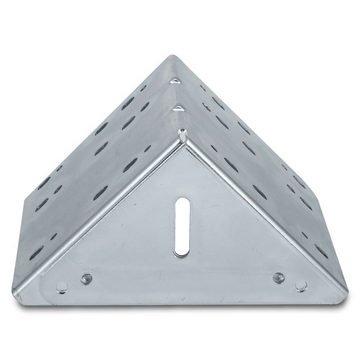 SO-TECH® Winkelbeschlag Bettwinkel Eckverbinder (sehr stabile Bettbeschlag-Ausführung) (4 St), verzinkt, 4 Stück
