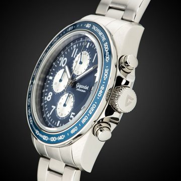 Gigandet Chronograph Racetrack, Mineralglas, Chronograph, Datumsanzeige, 24-Std. Anzeige, Tachymeter