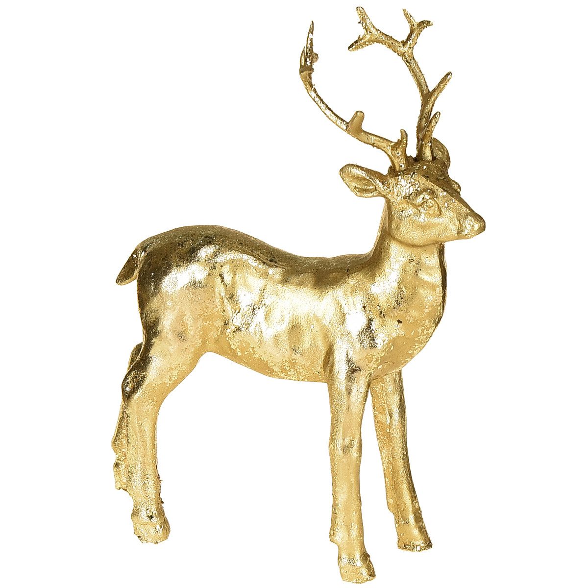 Viana Weihnachtsmann Deko Hirsch Gold - Rentier Figur Weihnachten Tischdeko günstig online kaufen