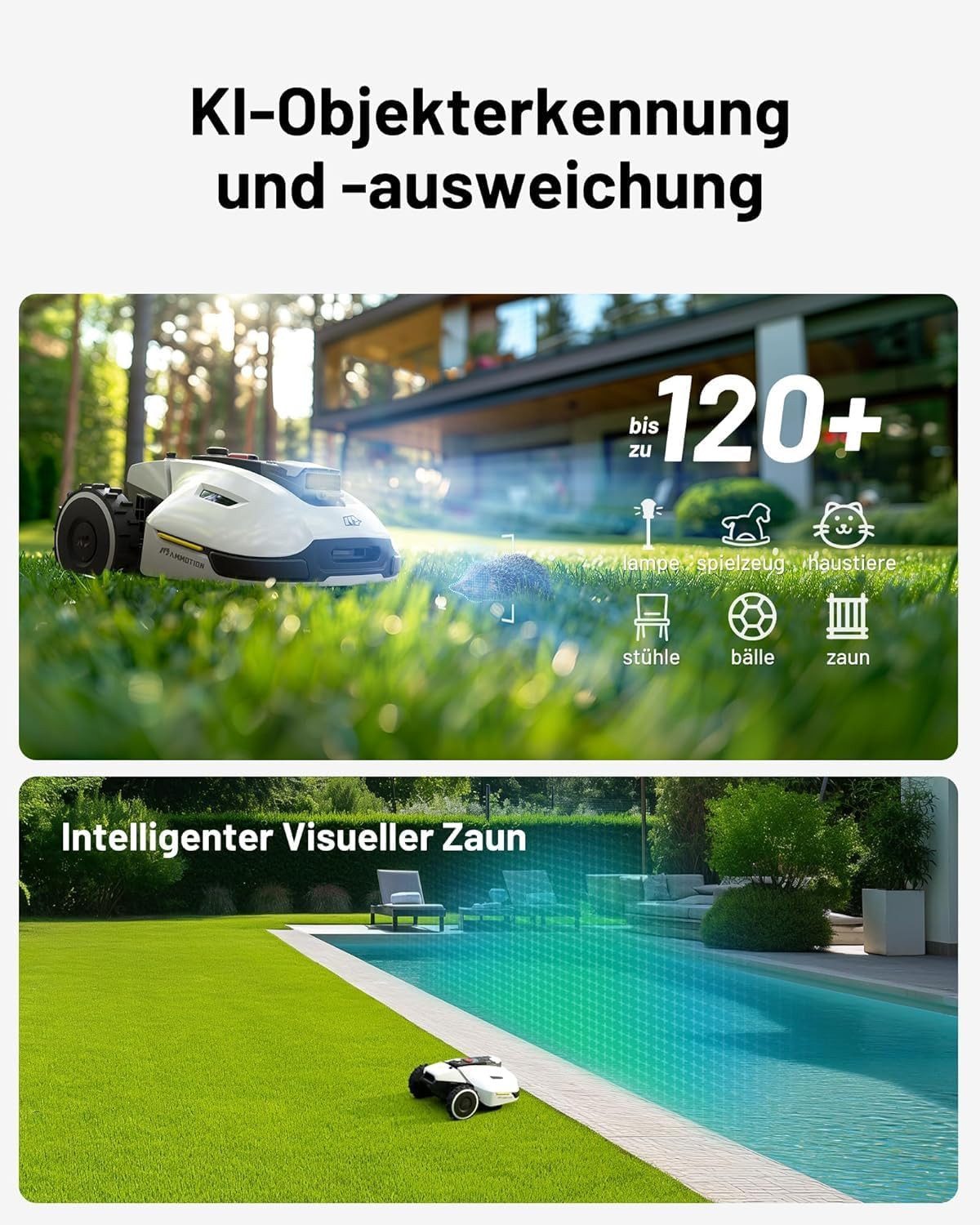Mammotion Rasenmähroboter YUKA 2000, bis 2000 m² Rasenfläche, (Max. 2800 m² günstig online kaufen