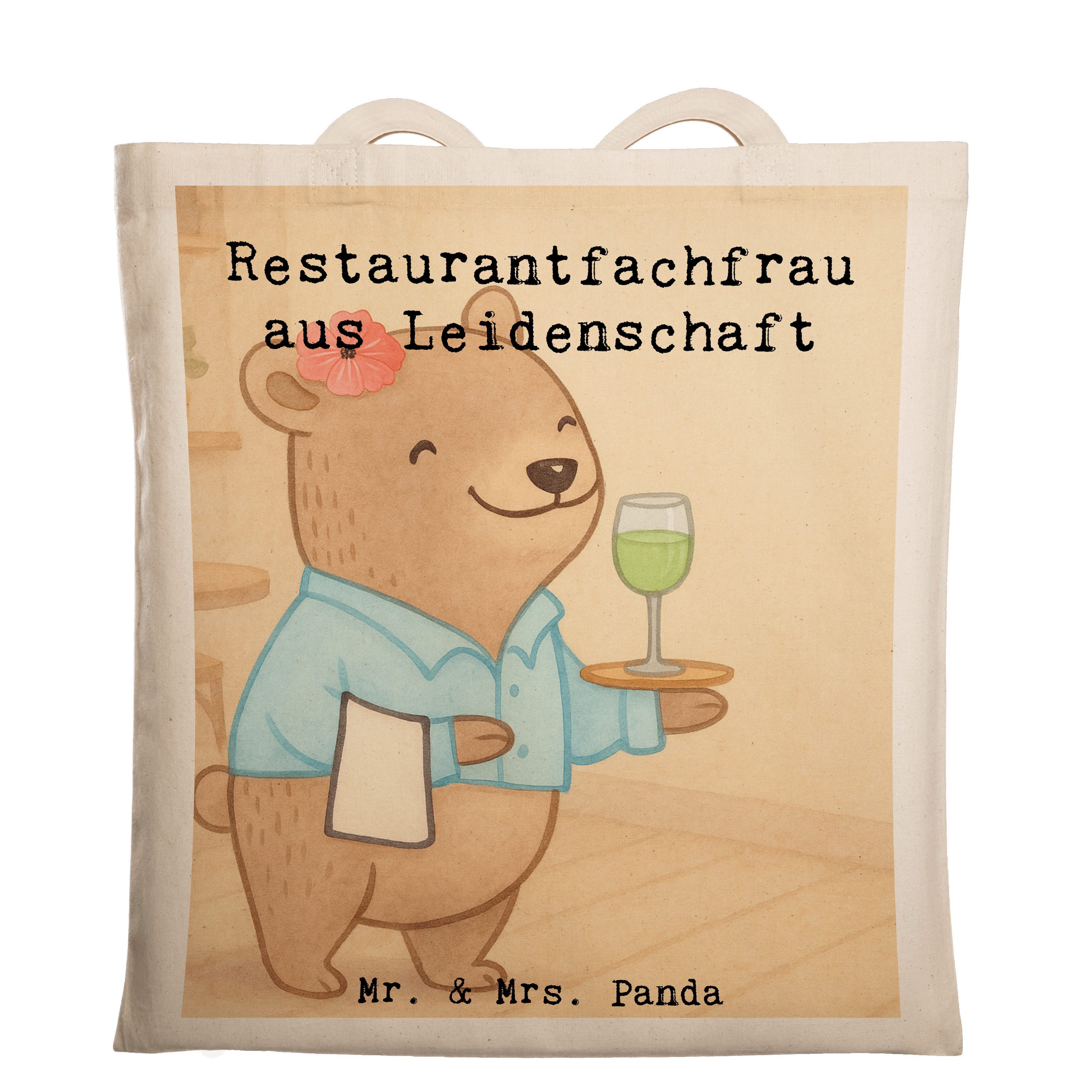 Tragetasche Restaurantfachfrau Leidenschaft Design, Tote Bag, Weiß, Einkaufstasch