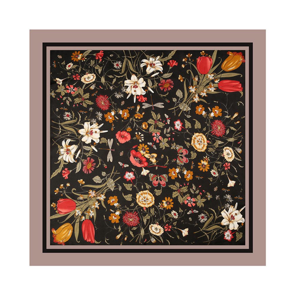 Seidentuch 70x70 cm Quadratische Schals für Damen