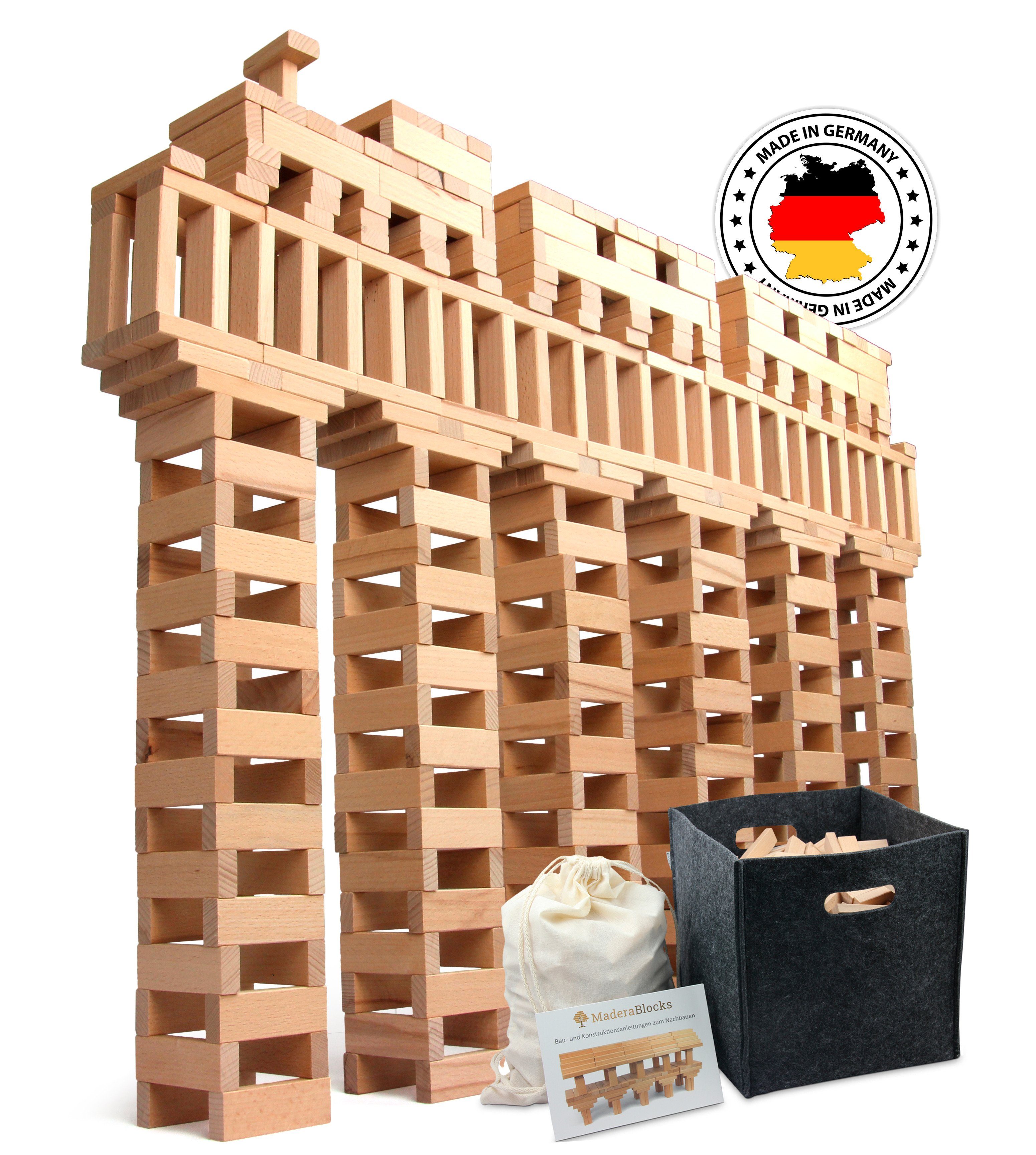 MaderaBlocks Spielbauklötze »200-1.600 Holzbausteine Natur, 100 % Made in  DE, Bauklötze, Bausteine«, Baumpflanzung - Made in Germany (Ravensburg)