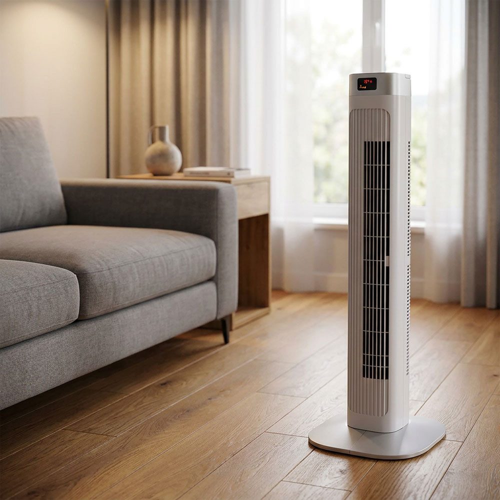 V-TAC Turmventilator, Stand Tower Turm Säulen Ventilator Fernbedienung Klima Lüfter Gebläse