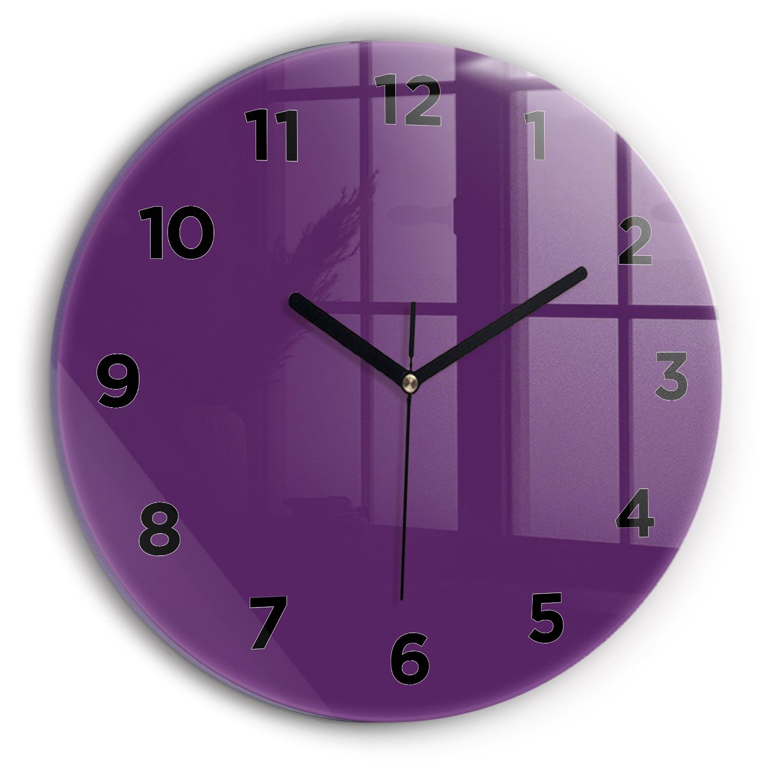 Tulup Wanduhr Glasrunde Uhr Moderne Glaswanduhr günstig online kaufen