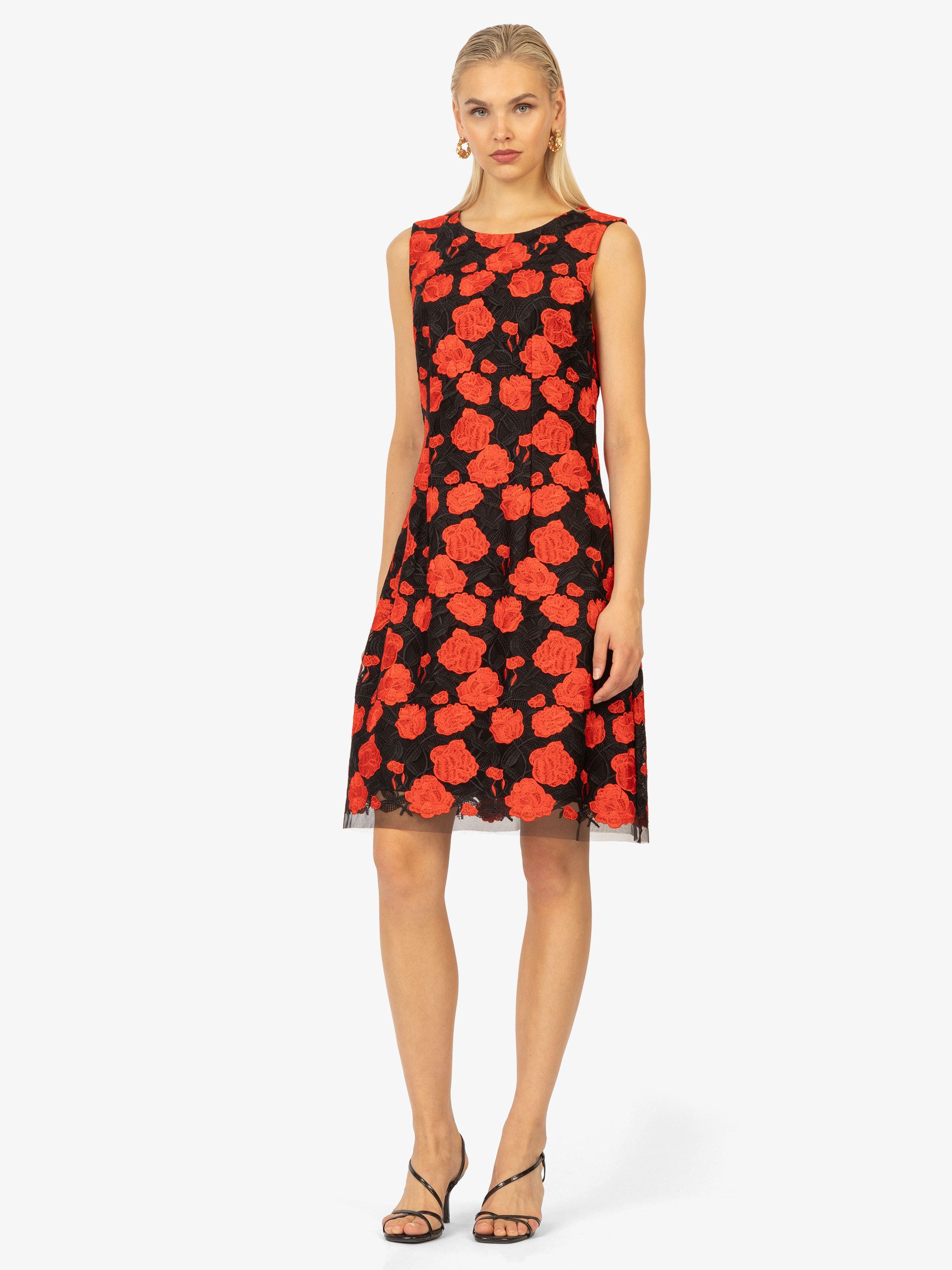 Kraimod Cocktailkleid mit Rosenmuster & A-Linie günstig online kaufen