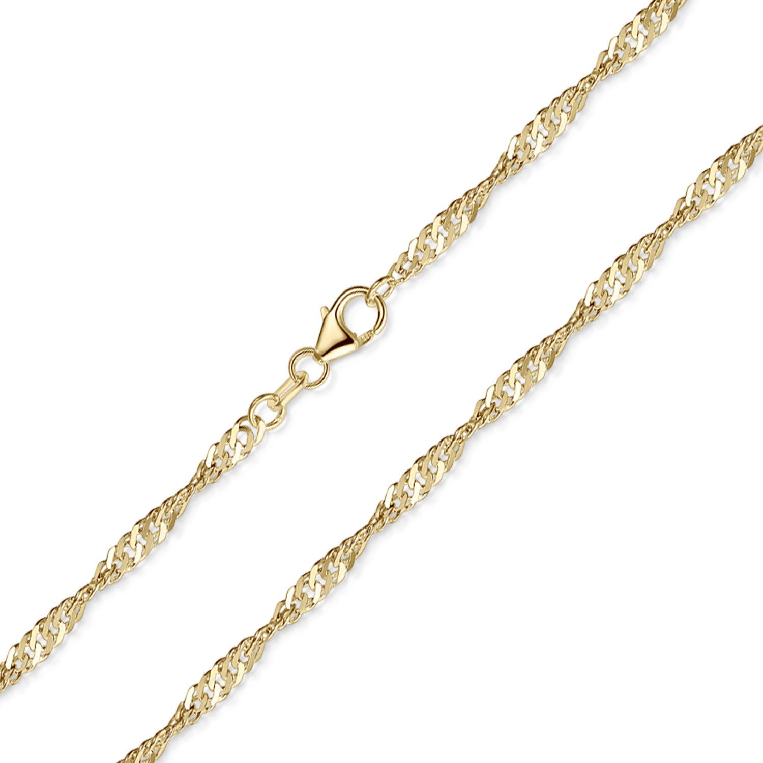 Materia Collierkettchen Singapurkette Gelbgold gedreht für Damen 3mm K14, S günstig online kaufen