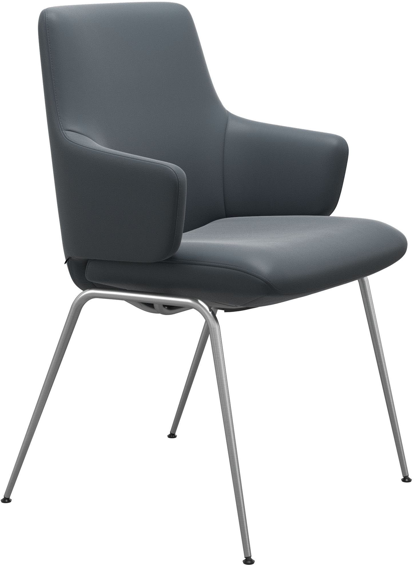 Stressless® Polsterstuhl Laurel, Low Back mit Armlehne, Größe L, mit Beinen aus Stahl in Chrom glänzend