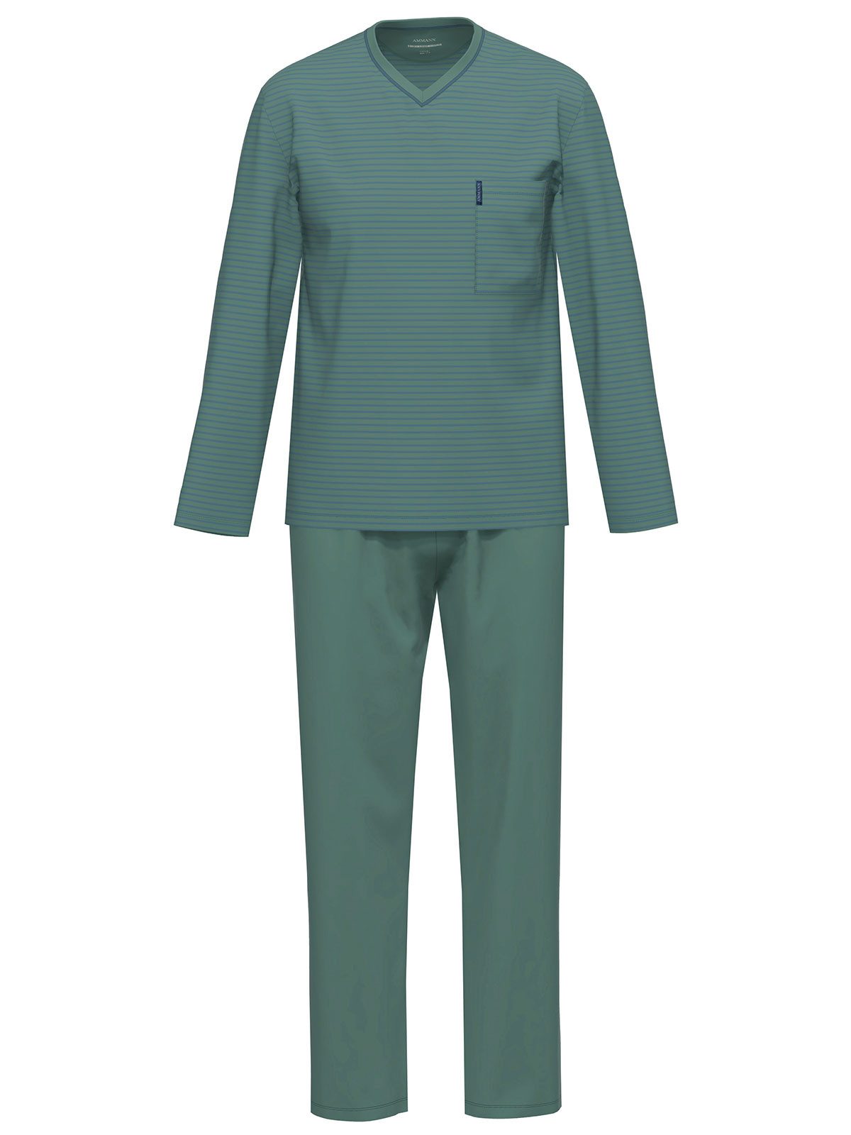 Ammann Pyjama Schlafanzug lang Men / Nightwear (Packung, 1 tlg) hohe Markenqualität