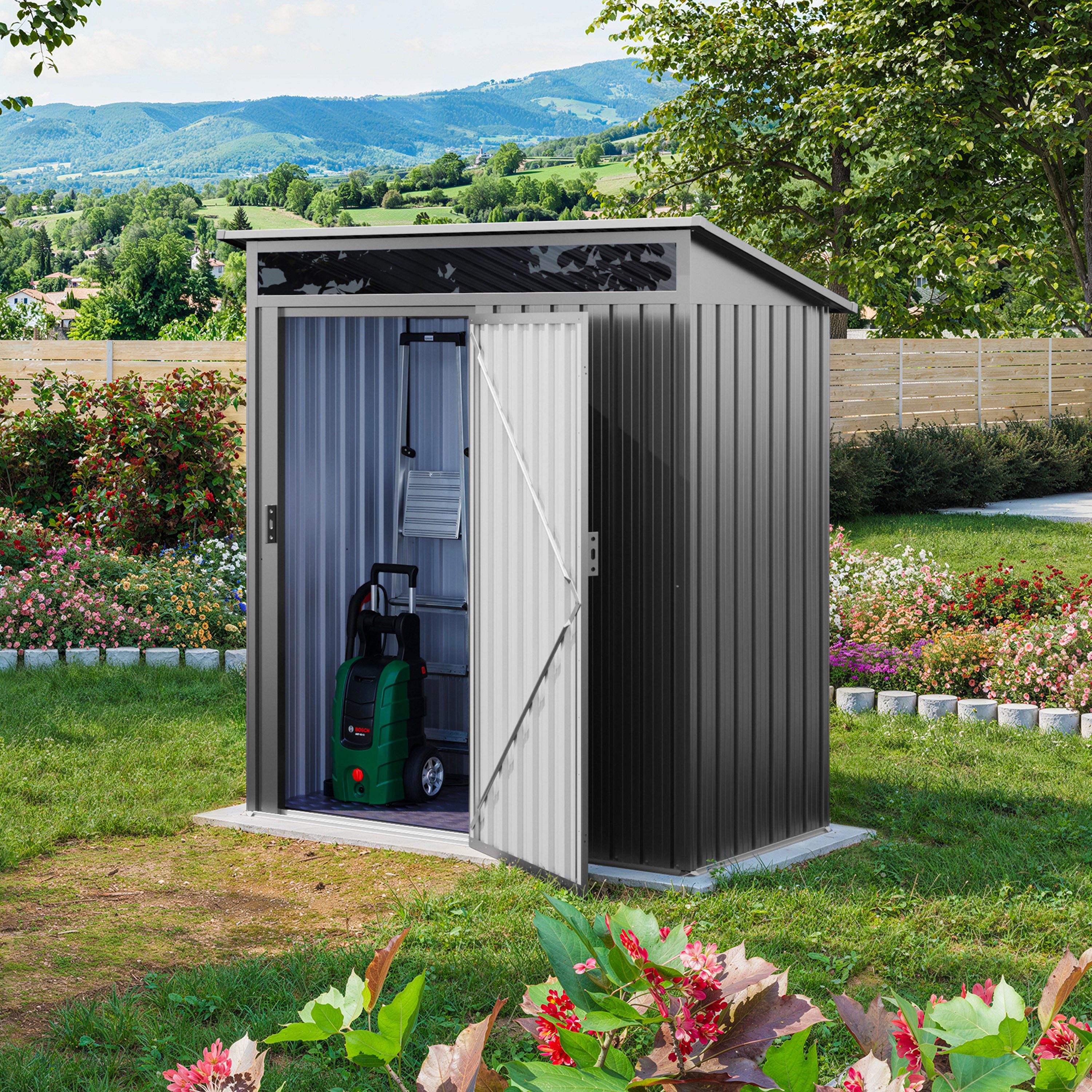 GFP Gerätehaus Gartenhaus Geräteschuppen John, BxT: 160x80 cm, Höhe 200 cm – Bild 4 von 5