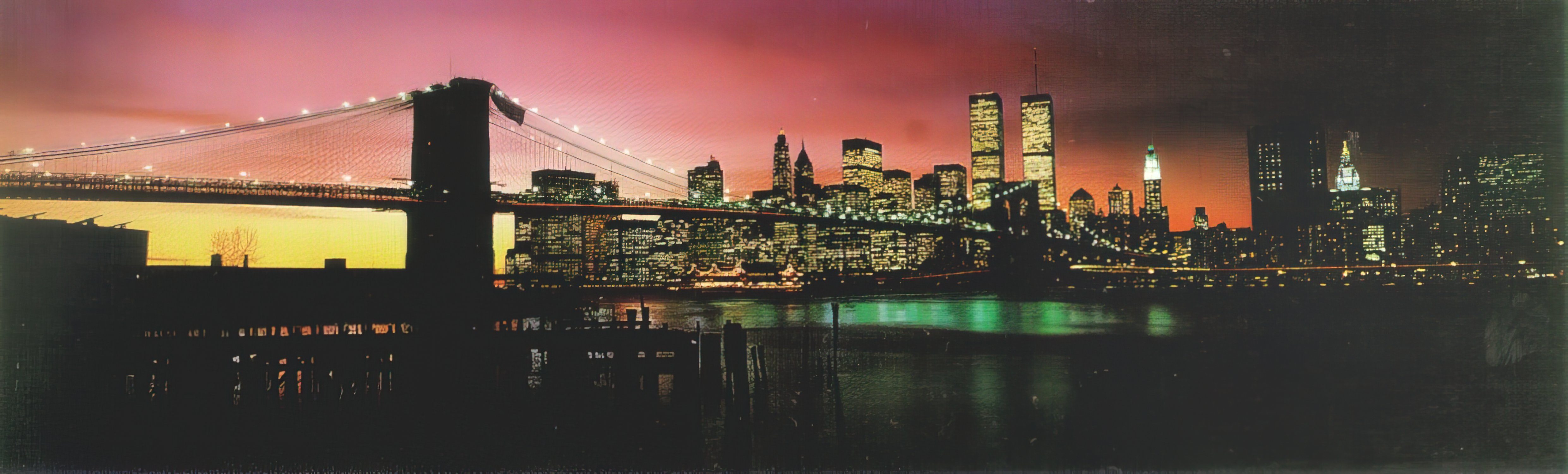 Close Up Poster im New x York Bridge 158 Brooklyn 53 Poster Sonnenuntergang