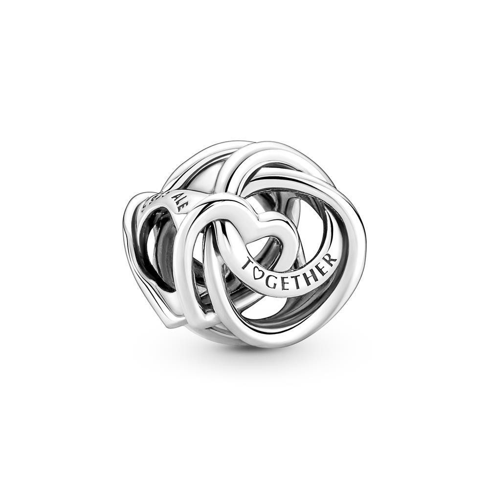 Charm-Einhänger Pandora Charm "Always Together" Verschlungene Herzen Silber 791507C00
