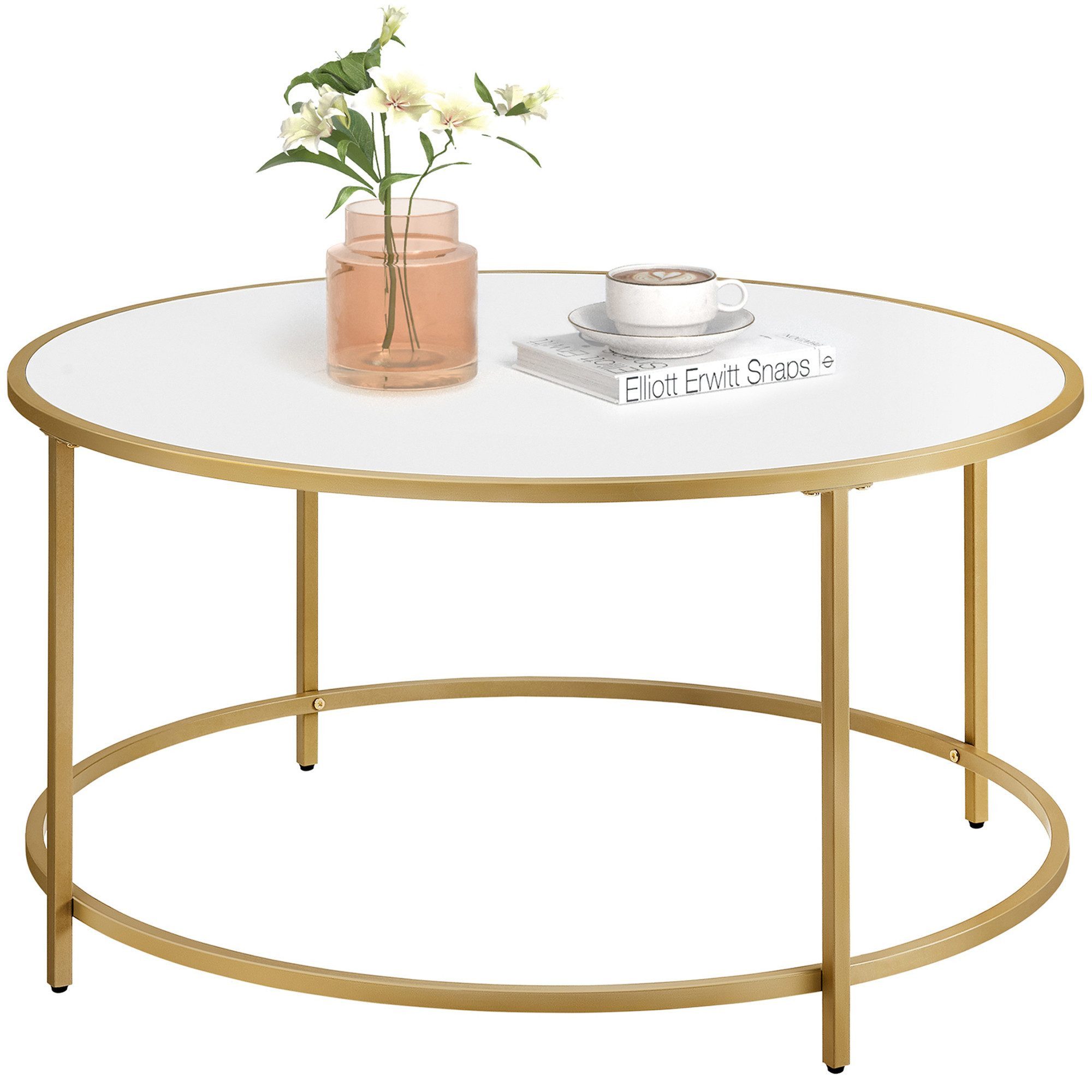 VASAGLE Couchtisch, Beistelltisch für Wohnzimmer, Ø günstig online kaufen
